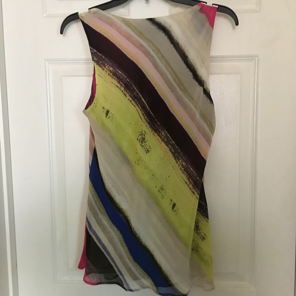 Chaus Ladies Top Sleeveless Size 6 Multi-colored - Picture 3 of 5